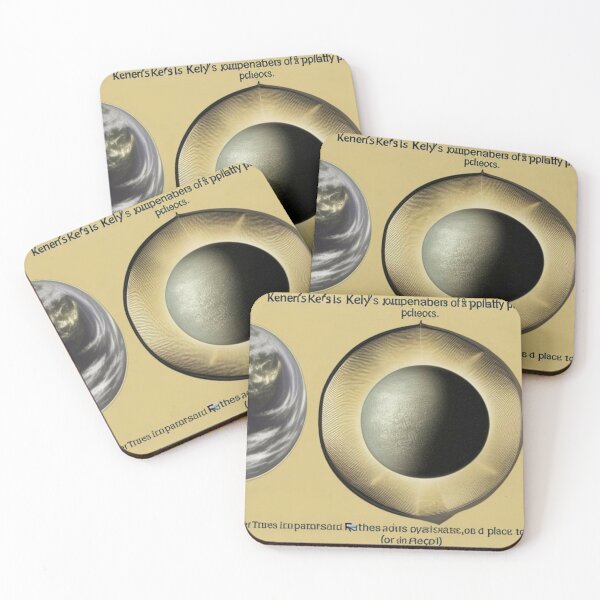 Keplers laws of planetary motion - Artificial intelligence art Coasters (Set of 4)