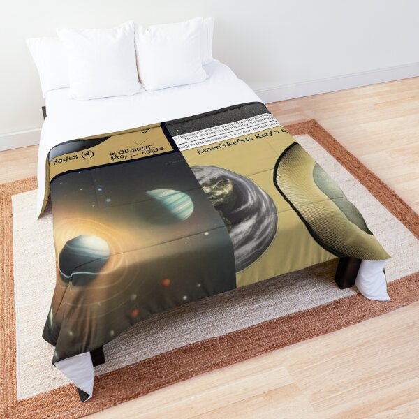 Keplers laws of planetary motion - Artificial intelligence art Comforter