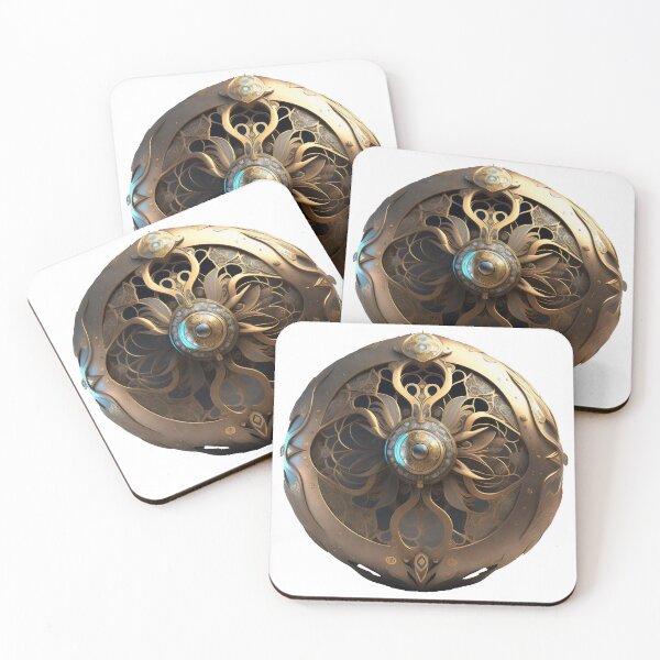 Item preview, Futuristic Art Nouveau Golden Puzzle Object designed and sold by entwithanaxe.