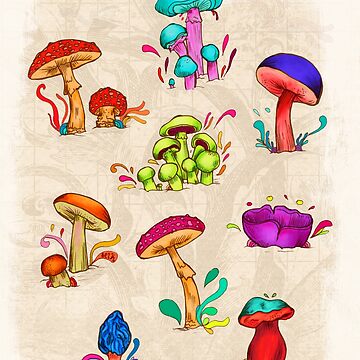 Artwork thumbnail, Mushroom cluster by diselachando