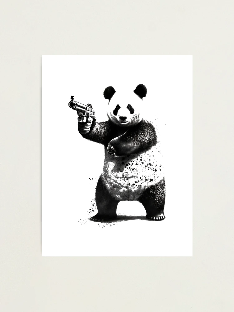 Banksy Panda Inspired Design #1 Photographic Print for Sale by