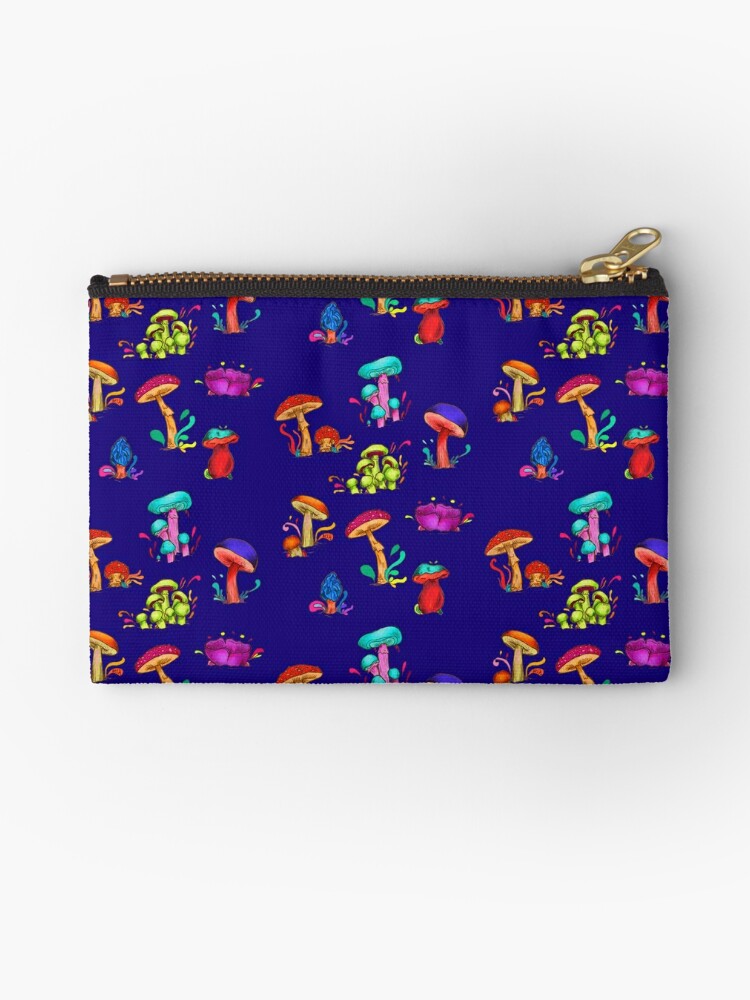 Zipper Pouch, Mushroom cluster designed and sold by Selket Yhay