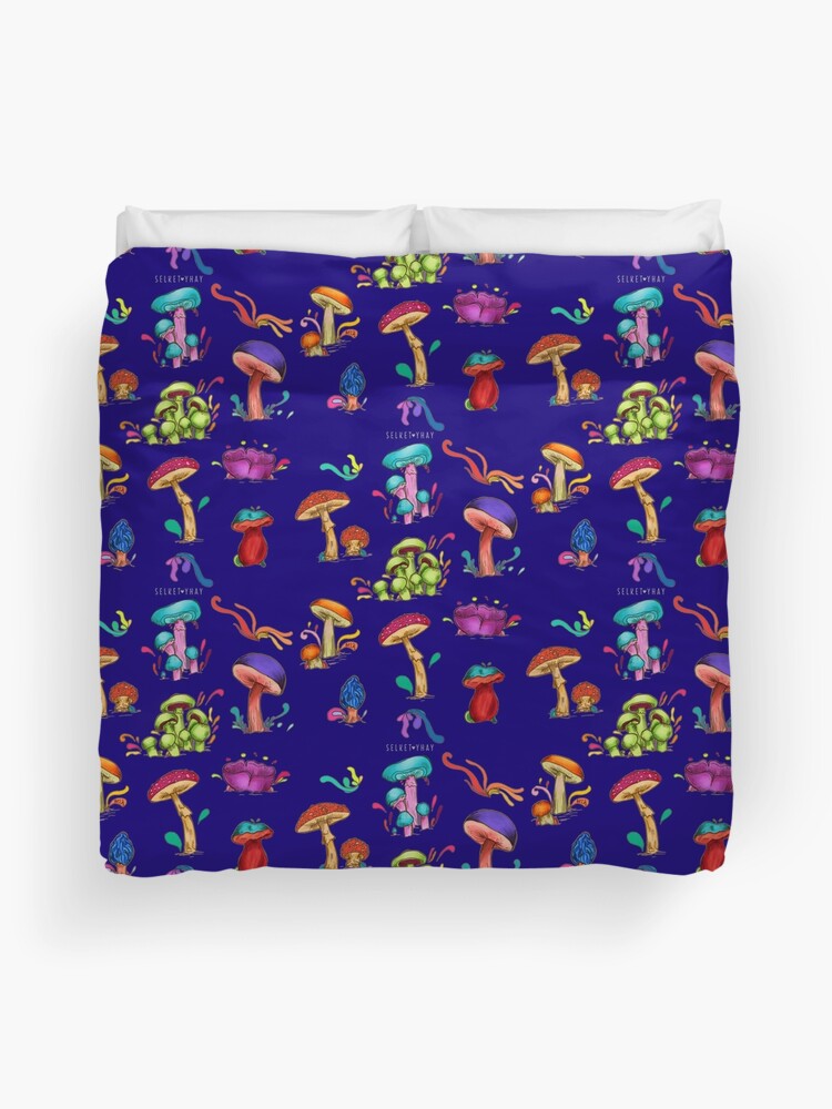 Thumbnail 1 of 2, Duvet Cover, Mushroom cluster designed and sold by Selket Yhay.