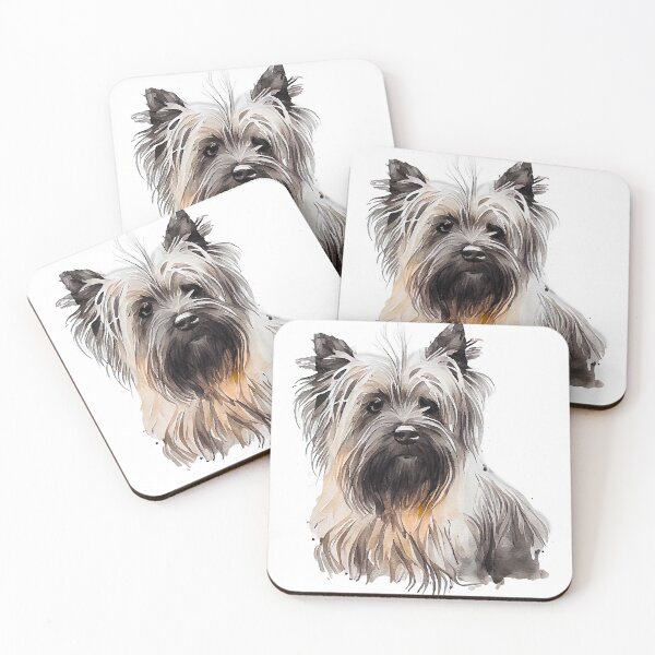 Artikelvorschau, Watercolor Painting of Skye Terrier Small Dog Breed entworfen und verkauft von Nalaxation.