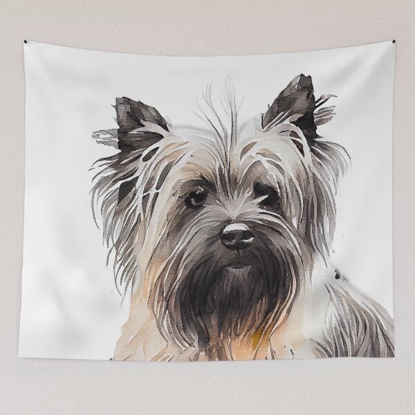 Artikelvorschau, Watercolor Painting of Skye Terrier Small Dog Breed entworfen und verkauft von Nalaxation.