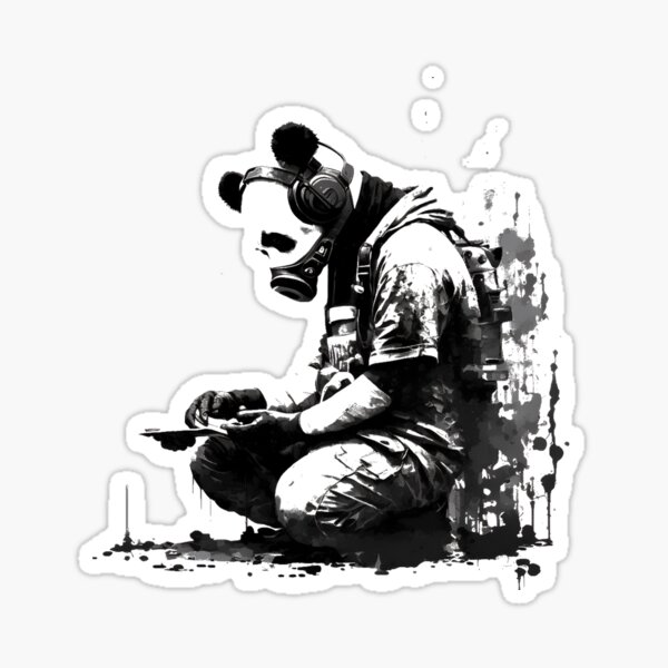 Banksy Panda Inspired Design #6 Sticker