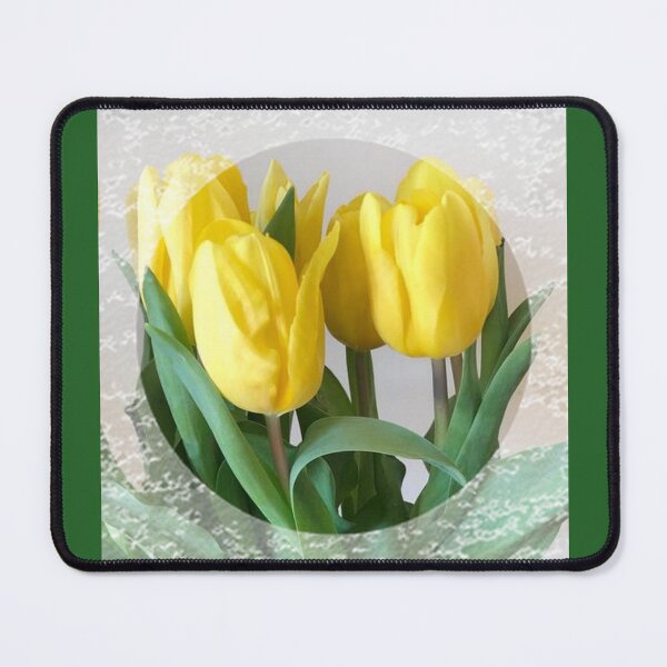 Item preview, Romantic Yellow Tulips bouquet with lace trim by Iritof designed and sold by iritof.