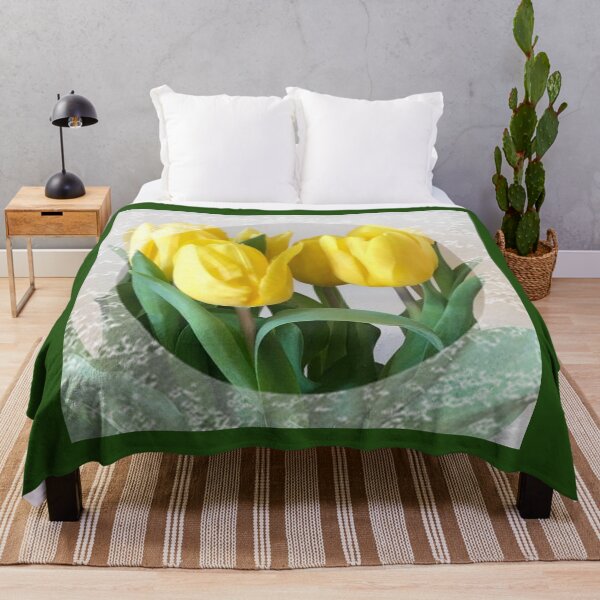 Item preview, Romantic Yellow Tulips bouquet with lace trim by Iritof designed and sold by iritof.