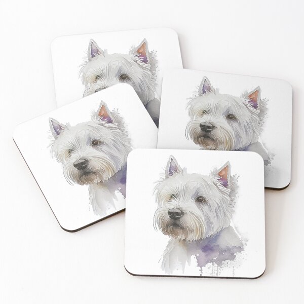 Item preview, Watercolor Painting of West Highland White Terrier Small Dog Breed designed and sold by Nalaxation.