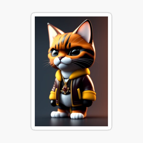 Cool cat NFT art Sticker