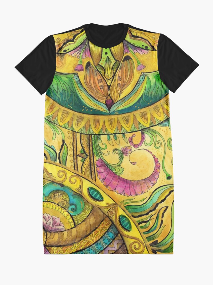Alternate view of Baroque Organic Graphic T-Shirt Dress