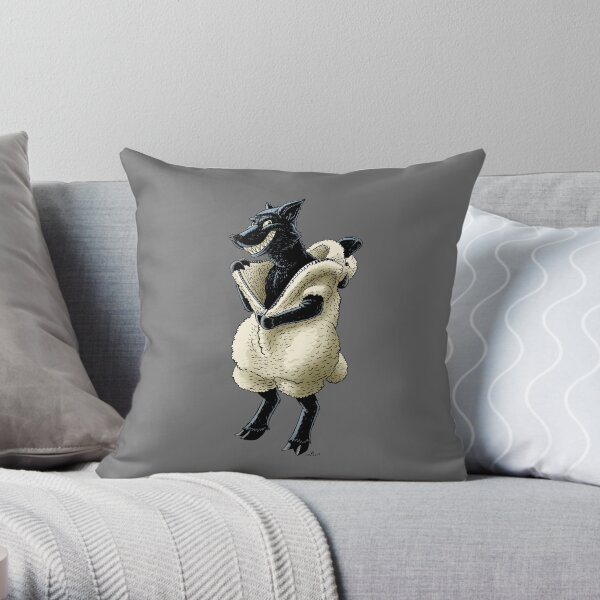 Wolf in Sheeps Clothing Throw Pillow