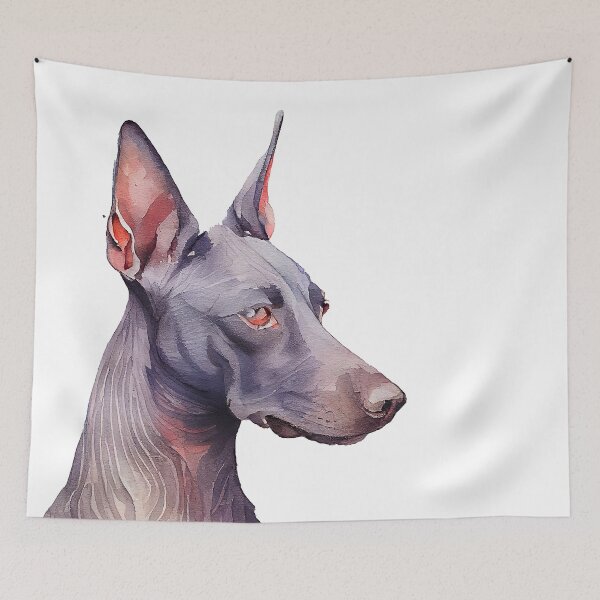 Artikelvorschau, Watercolor Painting of Xoloitzcuintli Small Dog Breed entworfen und verkauft von Nalaxation.