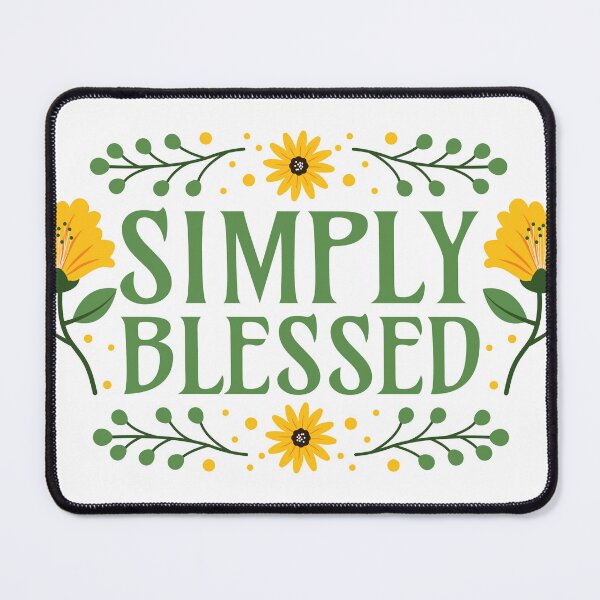 Item preview, Simply Blessed - Gratitude Gratefulness Mindfulness Positive Words designed and sold by Millusti.
