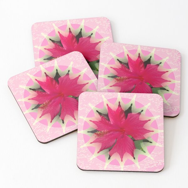 Item preview, Pink colors Abstract Hibiscus flower with lace by Iritof designed and sold by iritof.