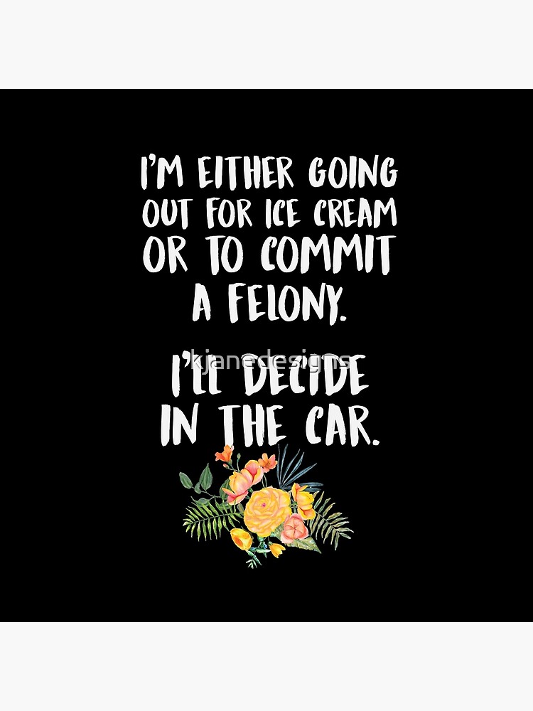Thumbnail 2 of 2, Tote Bag, Ice Cream Or A Felony designed and sold by kjanedesigns.