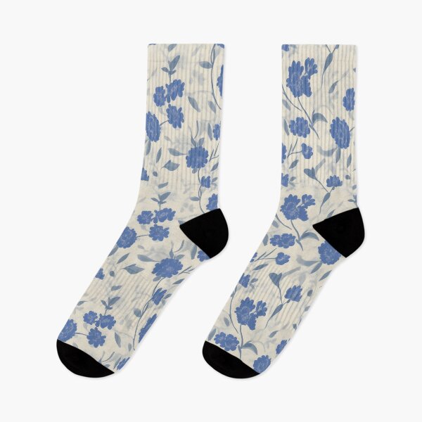 Item preview, Dusty Blue Pastel Flowers designed and sold by Zeph1.