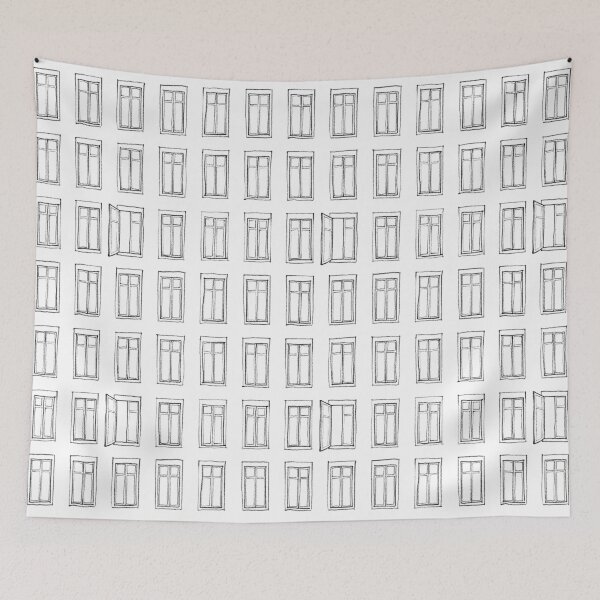Item preview, window line sketch drawing black designed and sold by hieu tran.