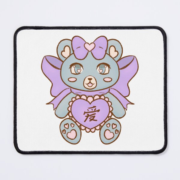 Item preview, Chinese Kawaii Valentine’s Heart and Bow blue and purple Teddy Bear designed and sold by Toshi and Co..