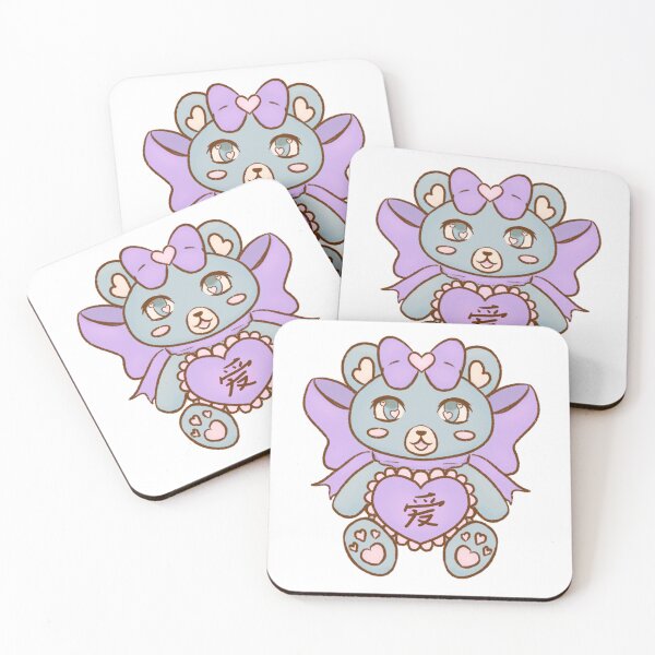 Item preview, Chinese Kawaii Valentine’s Heart and Bow blue and purple Teddy Bear designed and sold by Toshi and Co..