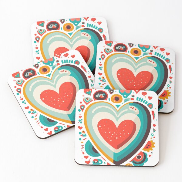 Item preview, Retro Valentine art mid century vibe design III designed and sold by thearttist.