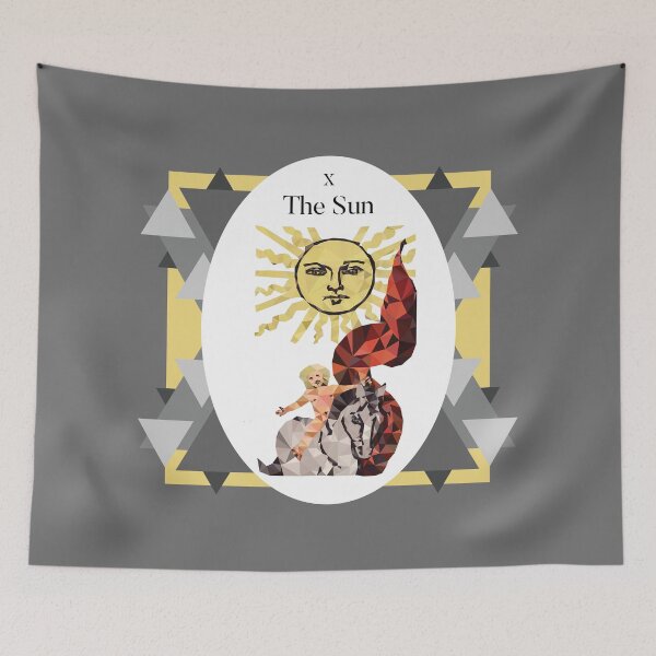 Item preview, Geometric Tarot Card The Sun designed and sold by felinedreams.