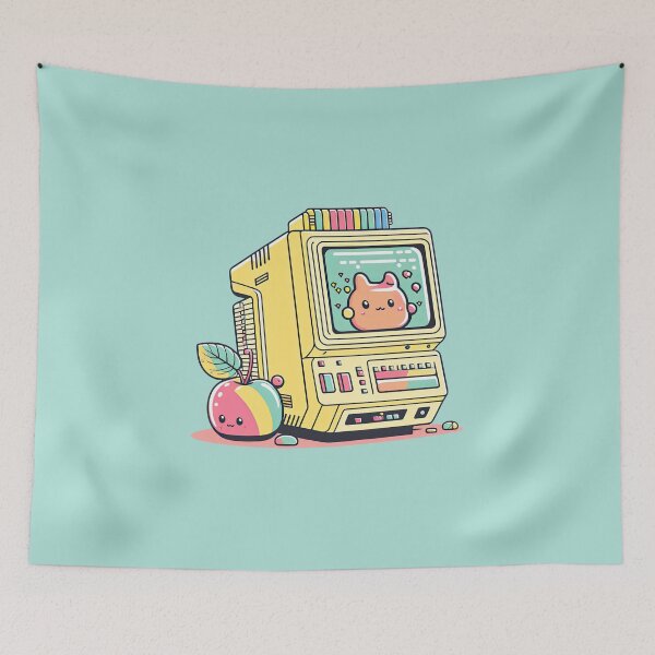 Item preview, AI Chat Bot Advance Geeky Cute Computer AI Technology Retro Rainbow designed and sold by ultra-cute.