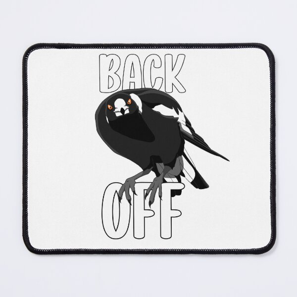 Item preview, Back off! Fierce Australian magpie designed and sold by aussiemaggieluv.