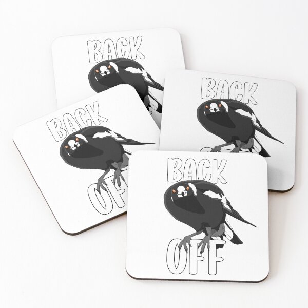 Item preview, Back off! Fierce Australian magpie designed and sold by aussiemaggieluv.
