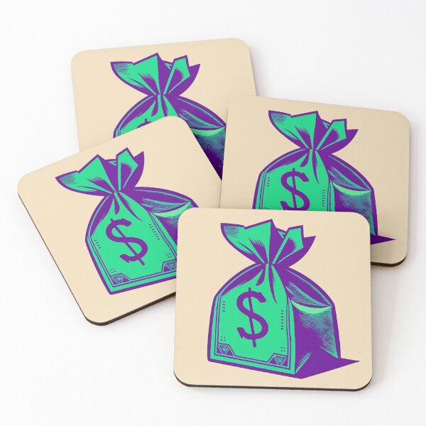 Item preview, Crisp Colors Green and Violet Money Bag designed and sold by Tanis-Tweedale.