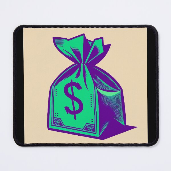Item preview, Crisp Colors Green and Violet Money Bag designed and sold by Tanis-Tweedale.