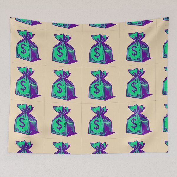 Item preview, Crisp Colors Green and Violet Money Bag designed and sold by Tanis-Tweedale.