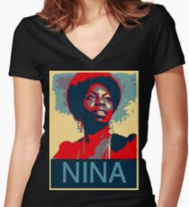 Nina Women's Fitted V-Neck T-Shirt