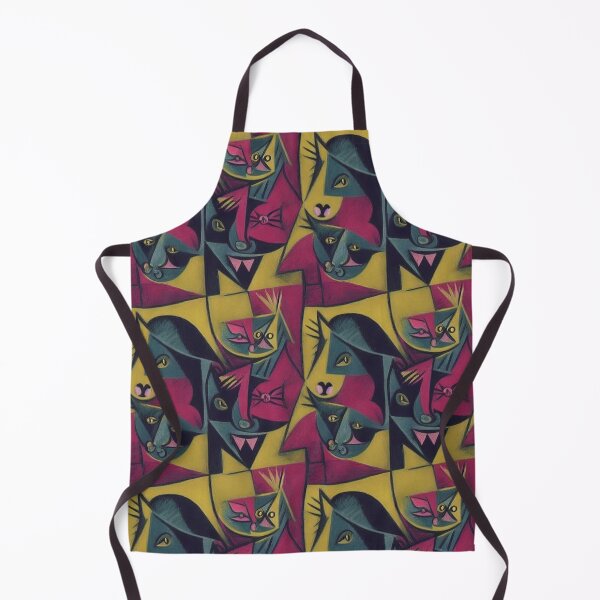 Item preview, Black Cats Singing - Raw Sienna And Dark Fuchsia - Cats designed and sold by FloralZoo.