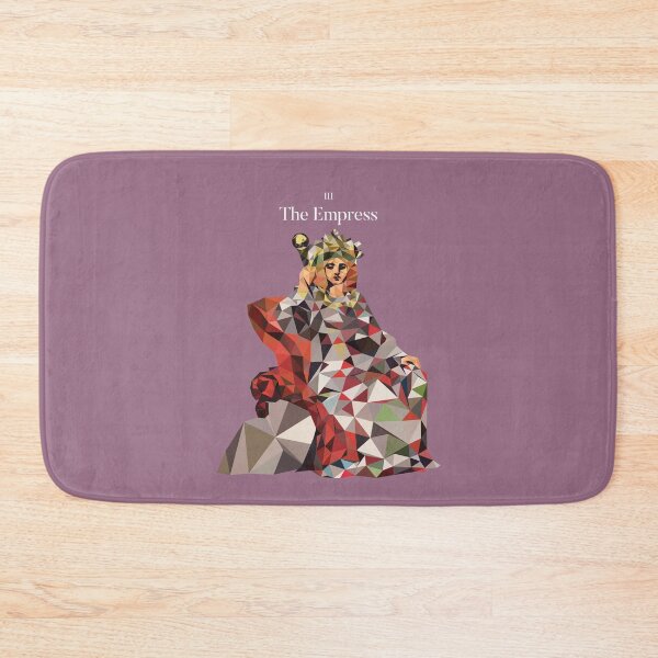 Item preview, The Empress Tarot Low Poly Vector Art, White Text version designed and sold by felinedreams.