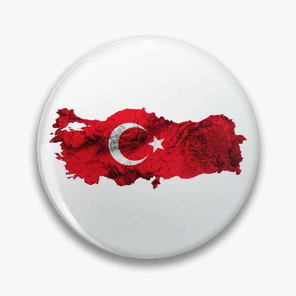 Item preview, Turkey detailed 3d map with red flag designed and sold by Hammadalikhn.