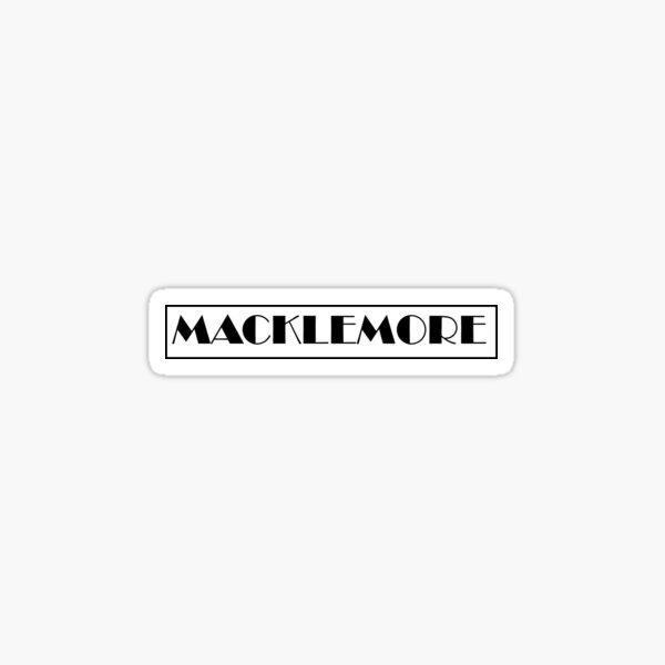 Macklemore Black Text Sticker