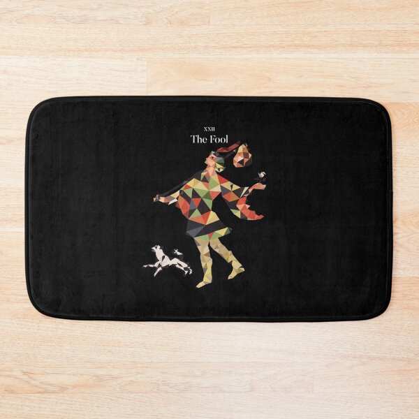 Item preview, The Fool Tarot Low Poly Vector Art, White Text version designed and sold by felinedreams.