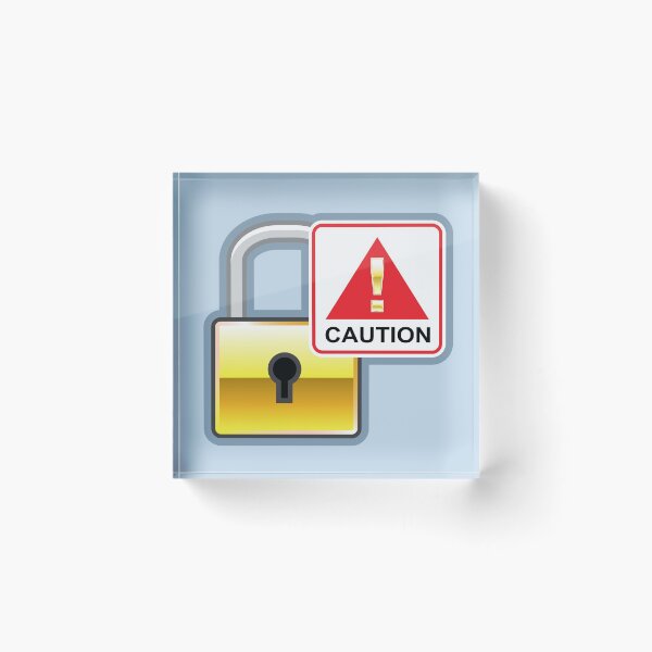 Item preview, Caution Gold Lock designed and sold by vectorworks51.