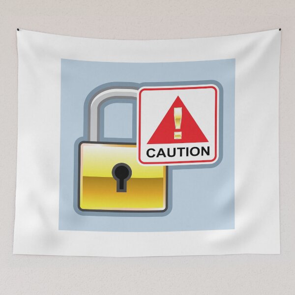Item preview, Caution Gold Lock designed and sold by vectorworks51.