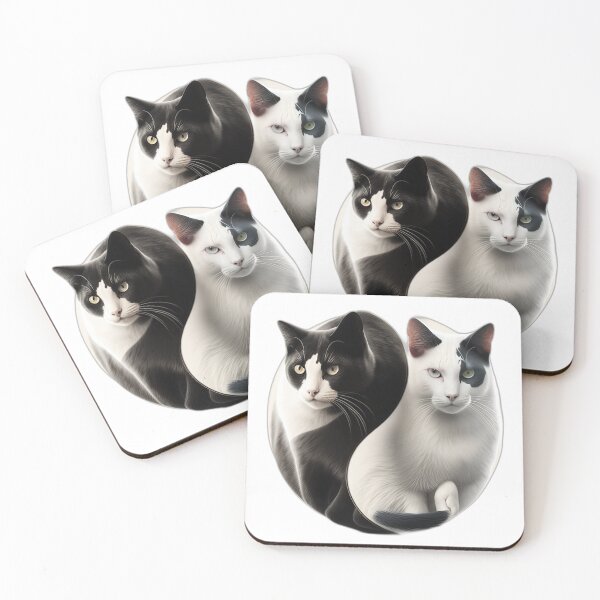 Item preview, Yin & Yang cats V2 designed and sold by Kazakuba.