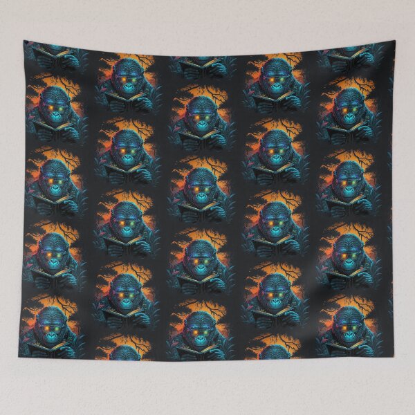 Item preview, Gorilla Reading Retro Style Mountain Gorilla  designed and sold by Brockinator.
