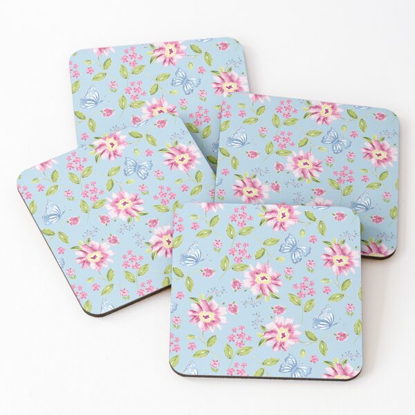 Item preview, Patrón floral de mariposa pastel designed and sold by Maryke Van Rooyen.