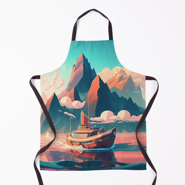 Item preview, Ship and Mountain Artwork designed and sold by destinykrainbow.