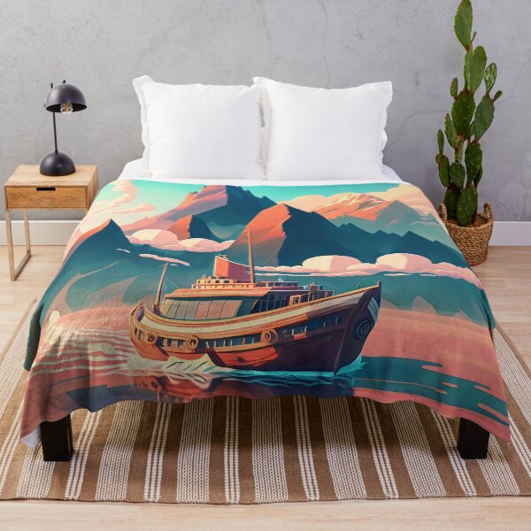 Item preview, Ship and Mountain Artwork designed and sold by destinykrainbow.