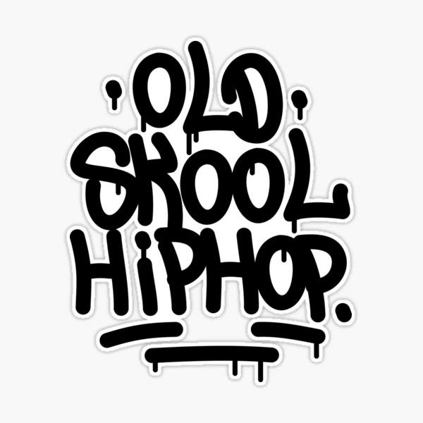 ☆AZ☆ Hiphop 90s Vintage Sticker 15 90's Rap Logo Sticker Pack - Clear, Holographic, or White