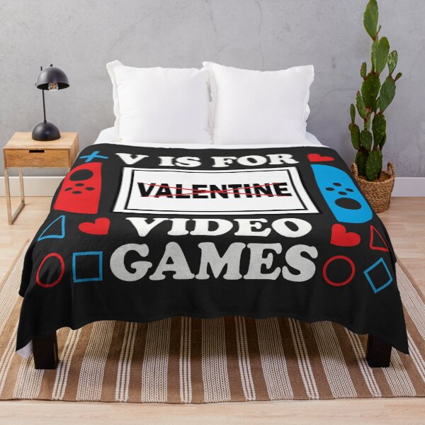 Item preview, V Is For Video Games Funny Valentines Day Gamer designed and sold by TotalDesine.