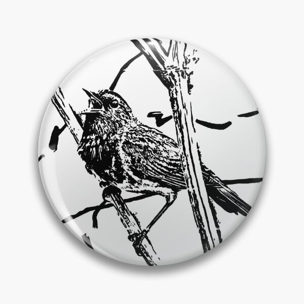 Item preview, Bluethroat (black and white) designed and sold by PxlSyl.