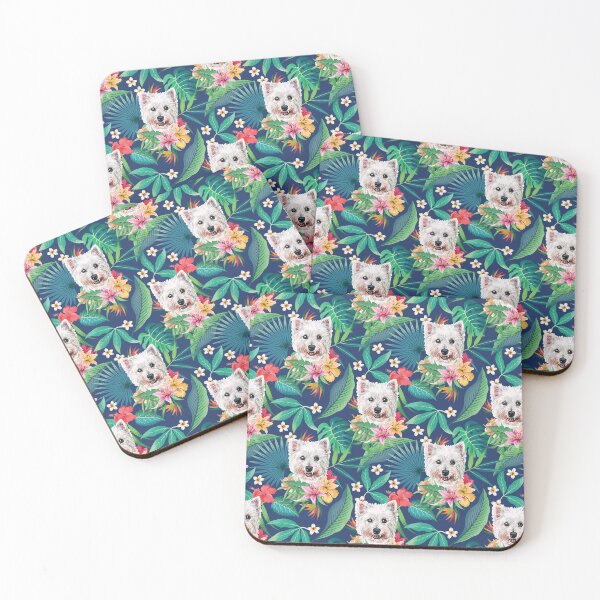 Item preview, Tropical Westie West Highland white terrier designed and sold by lulupetart.