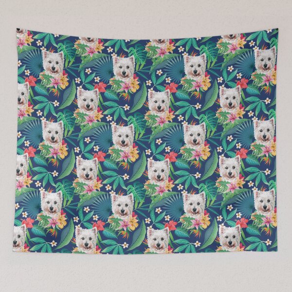 Item preview, Tropical Westie West Highland white terrier designed and sold by lulupetart.